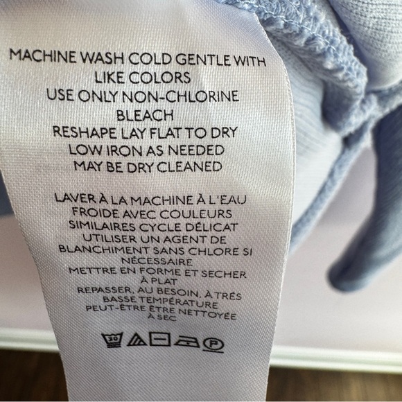 Anthropologie size M Cozy Twist-Front Top long sleeve purple blue - Picture 10 of 12